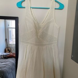 Ivory dress with eyelet detail